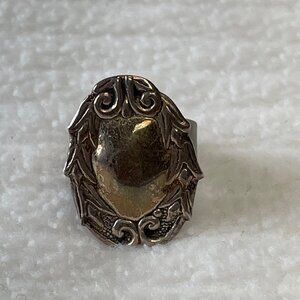 Vintage 925 Sterling Silver Adjustable Spoon Style Ring